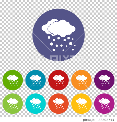Cloud and snow set icons Cloud and snow set icons 28808743