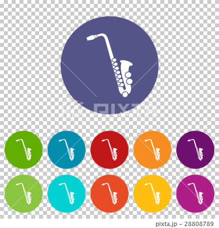Saxophone set icons 28808789