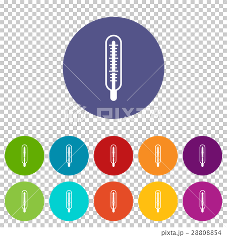 Medical thermometer set icons 28808854