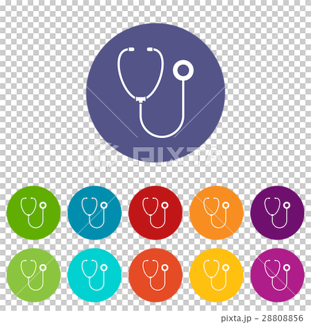 Phonendoscope set icons 28808856