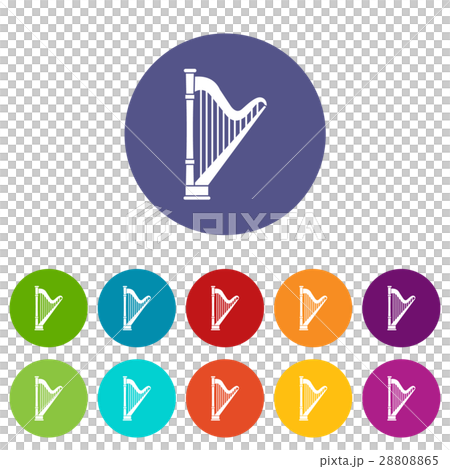 Harp set icons 28808865