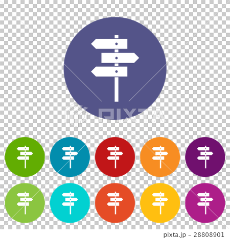 Direction signs set icons - Stock Illustration [28808901] - PIXTA