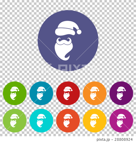 Santa hat, mustache and beard, simple style Santa hat, mustache and beard, simple style 28808924