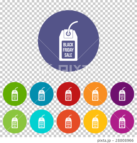 Black Friday sale tag set icons 28808966