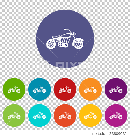 Motorcycle set icons Motorcycle set icons 28809081