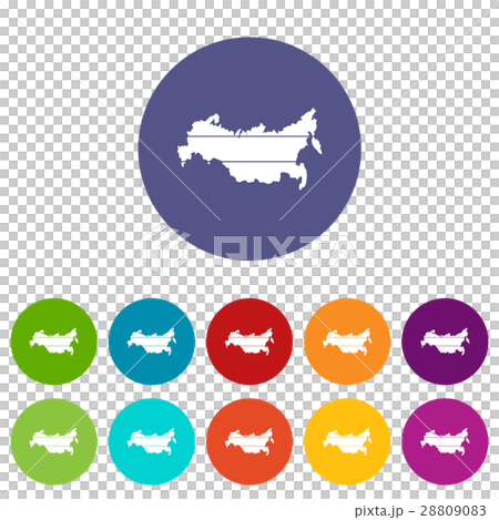 Map of Russia set icons Map of Russia set icons 28809083