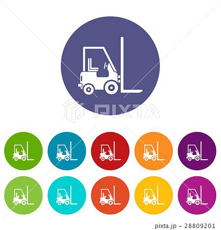 Stacker loader set icons Stacker loader set icons 28809201