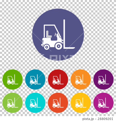 Stacker loader set icons Stacker loader set icons 28809201