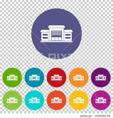 Warehouse set icons Warehouse set icons 28809230