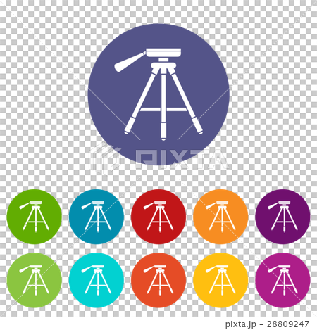 Tripod set icons Tripod set icons 28809247