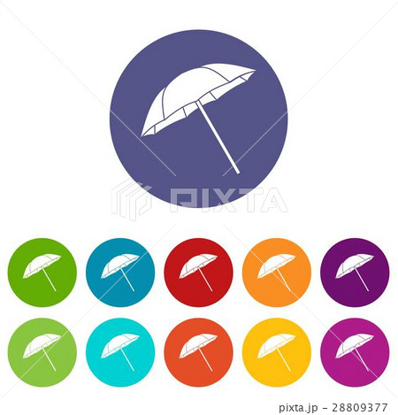 Umbrella set icons Umbrella set icons 28809377