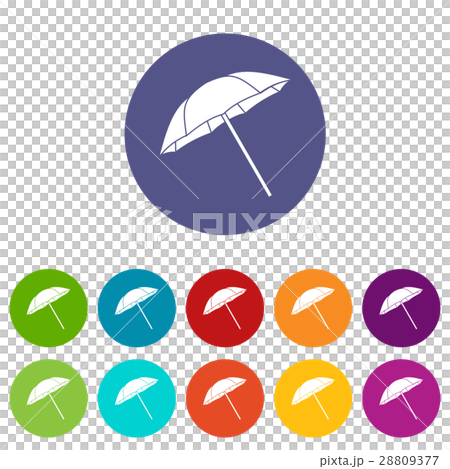 Umbrella set icons Umbrella set icons 28809377