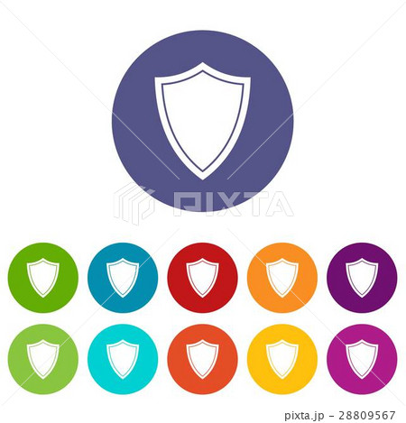 Shield for war set icons 28809567