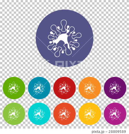 AIDS virus set icons 28809589