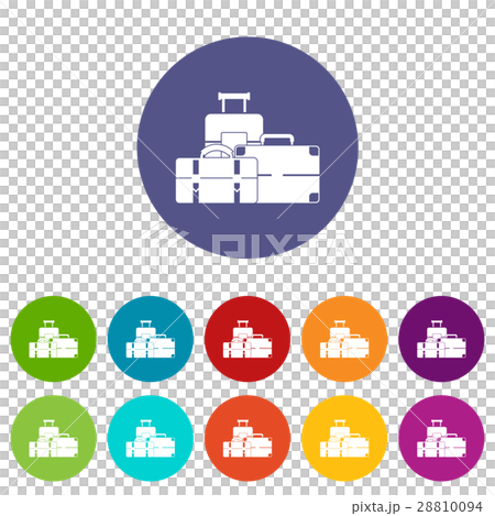 Baggage set icons Baggage set icons 28810094