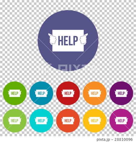 Help set icons Help set icons 28810096