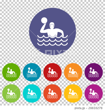 Water polo set icons Water polo set icons 28810278