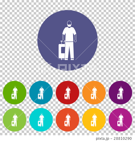 Arabic man set icons 28810290
