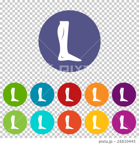 Human leg set icons Human leg set icons 28810445