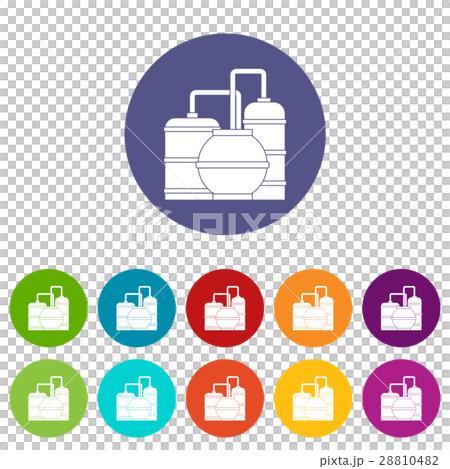 Gas storage tanks set icons Gas storage tanks set icons 28810482