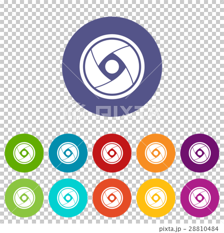 Camera lens set icons Camera lens set icons 28810484