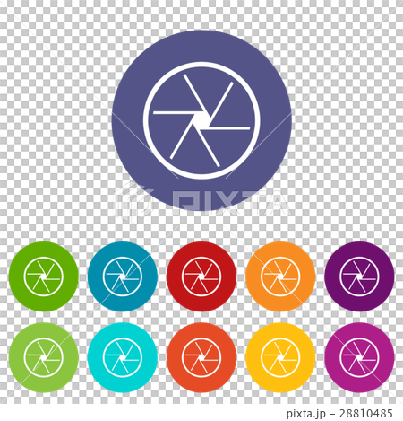 Round objective set icons Round objective set icons 28810485
