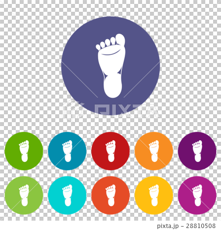 Foot left leg set icons - Stock Illustration [28810508] - PIXTA