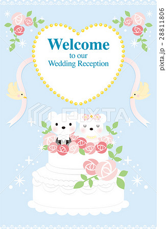 クマのウェルカムボード（水色） 28811806