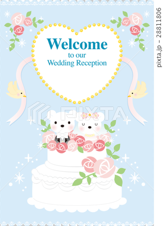 クマのウェルカムボード（水色） 28811806