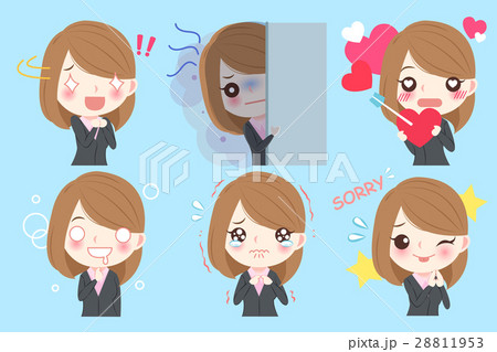 businesswoman do different emotion 28811953