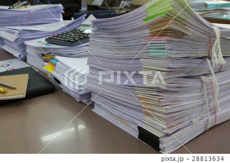 Business Concept, Pile of unfinished documents  28813634