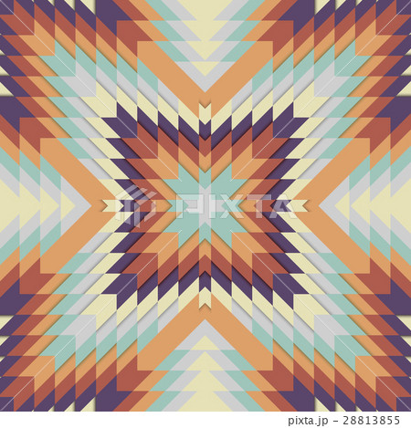 Seamless tribal pattern, geometrical ornament in 28813855