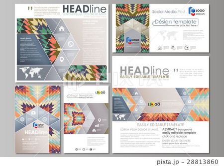 Social media posts set. Business templates 28813860