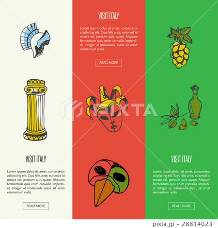 Visit Italy Touristic Vector Web Banners Visit Italy Touristic Vector Web Banners 28814023