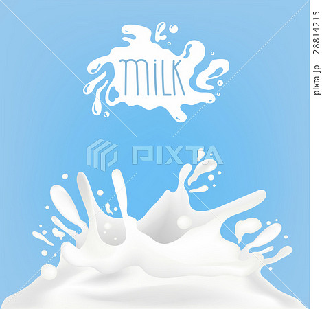 Milk splash set, raster illustration 28814215
