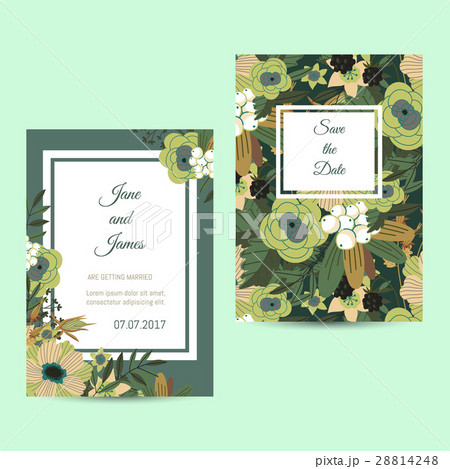 Cute wedding invitation template 28814248