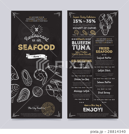 Restaurant cafe menu template design, raster 28814340
