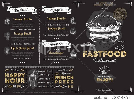 Restaurant cafe fast food menu template Restaurant cafe fast food menu template 28814352