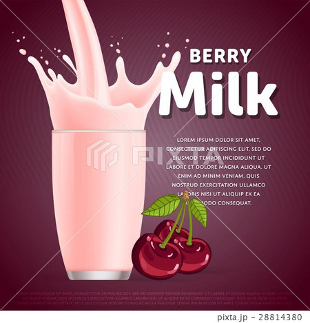 Cherry sweet milkshake dessert cocktail Cherry sweet milkshake dessert cocktail 28814380