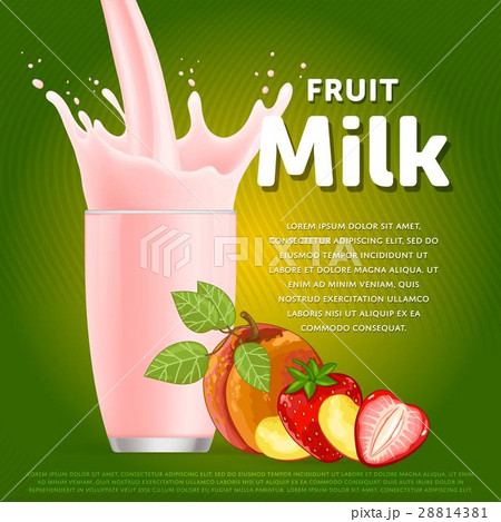 Fruit mix sweet milkshake dessert cocktail Fruit mix sweet milkshake dessert cocktail 28814381