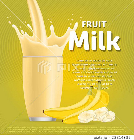 Banana sweet milkshake dessert cocktail 28814385