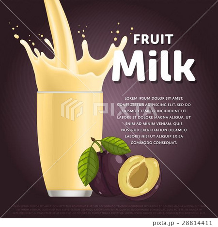 Plum sweet milkshake dessert cocktail 28814411