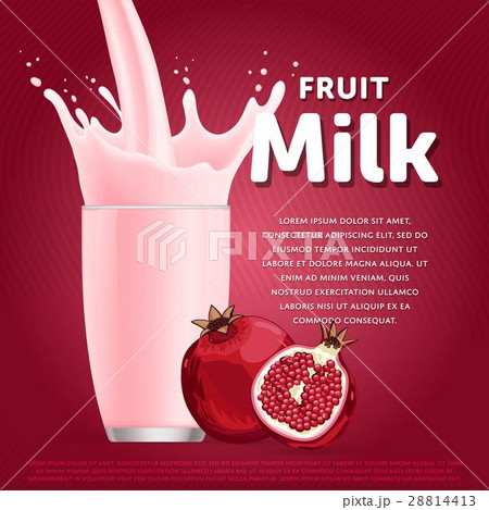 Pomegranate sweet milkshake dessert cocktail Pomegranate sweet milkshake dessert cocktail 28814413