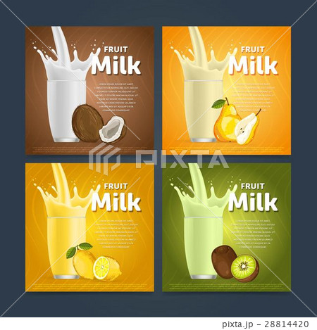 Fruit mix sweet milkshake dessert cocktail Fruit mix sweet milkshake dessert cocktail 28814420