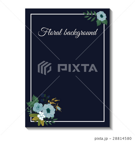 Cute invitation template with flower decoration 28814580