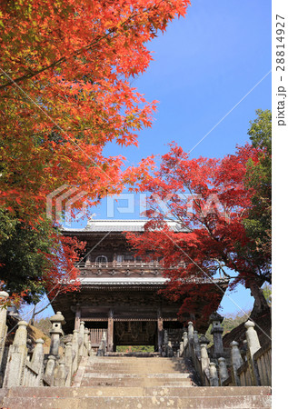 四国別格二十霊場第15番札所「箸蔵寺」紅葉の仁王門 28814927