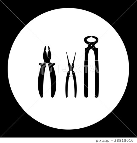 variations of pliers hand tools simple icon variations of pliers hand tools simple icon 28818016