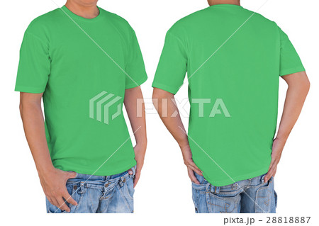 Man wearing blank lime green t-shirt 28818887