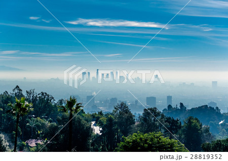 Los Angeles misty skyline, California, USA Los Angeles misty skyline, California, USA 28819352