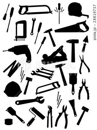 Work tools isolated vector icons set Work tools isolated vector icons set 28819737